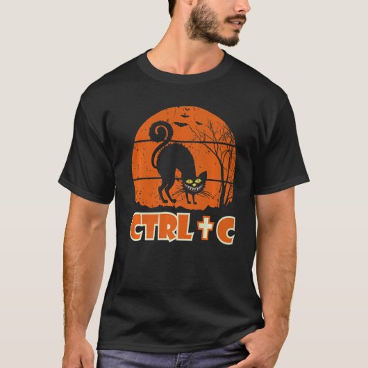 Halloween Kat Quote Ctrl+c Cool Halloween 2022 T-shirt (Voorkant)