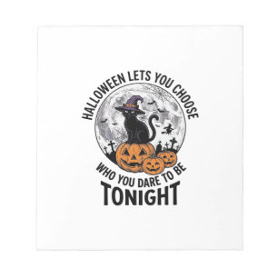 Halloween Kat Quote Griezelen Pompoen Heks Gravure Notitieblok