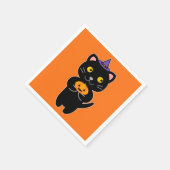 Halloween Kat Servet (Hoek)