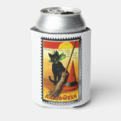 Halloween Kat Sitting Witches Pet Blikjeskoeler (Blikje Achterkant)