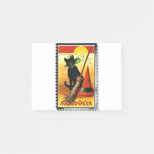 Halloween Kat Sitting Witches Pet Post-it® Notes (Voorkant)