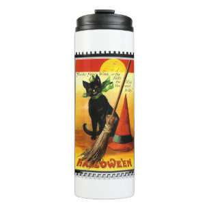 Halloween Kat Sitting Witches Pet Thermosbeker