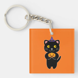 Halloween Kat Sleutelhanger
