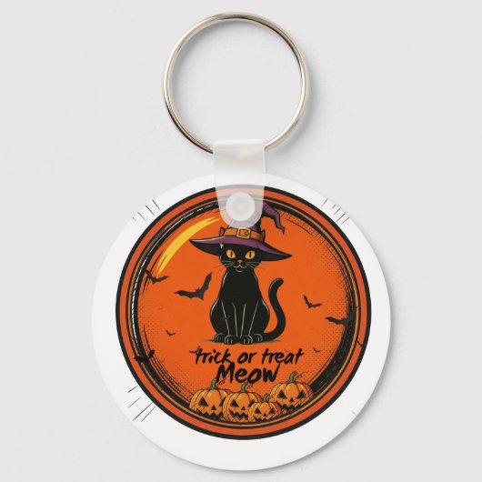 Halloween kat sleutelhanger (Voorkant)