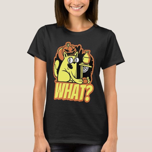 Halloween kat snoepjes t-shirt (Voorkant)