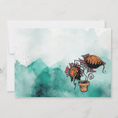 Halloween Kat & Spook Doodle Uitnodiging (Achterkant)