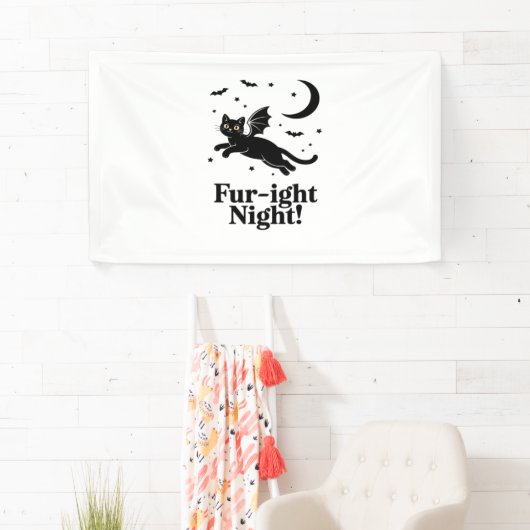 Halloween kat spookachtig en stijlvolle katachtige spandoek (Insitu)