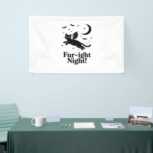 Halloween kat spookachtig en stijlvolle katachtige spandoek (Beurs)