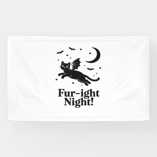 Halloween kat spookachtig en stijlvolle katachtige spandoek (Horizontaal)