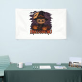 Halloween kat spookachtig en stijlvolle katachtige spandoek (Beurs)