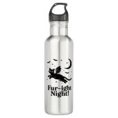 Halloween kat spookachtig en stijlvolle katachtige waterfles (Voorkant)