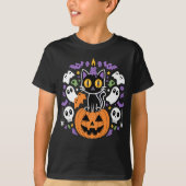 Halloween kat - Spooky zwarte kat T-shirt (Voorkant)