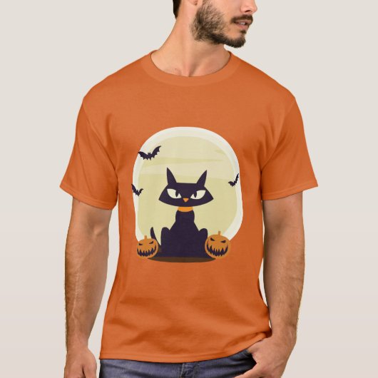 Halloween Kat T-shirt (Voorkant)