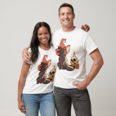 Halloween kat t-shirt (Unisex)