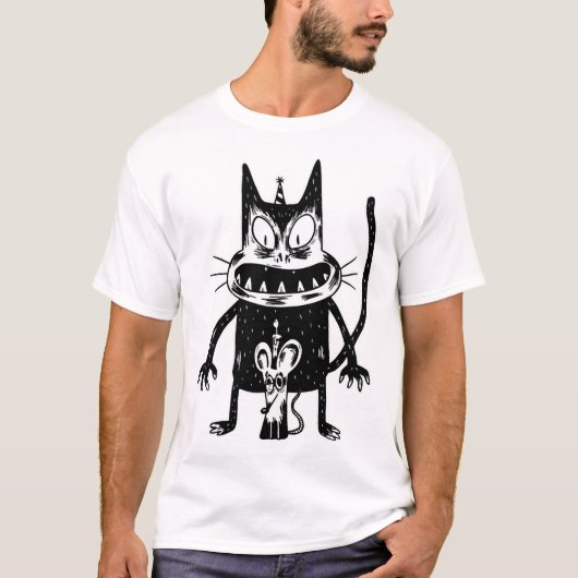 Halloween kat t-shirt (Voorkant)