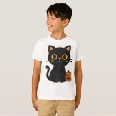 Halloween kat T-shirt (Voorkant volledig)