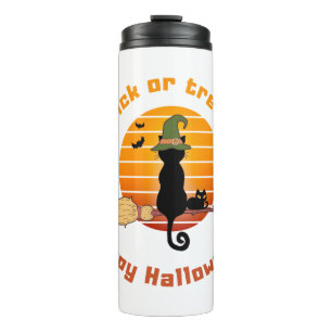 Halloween kat thermosbeker