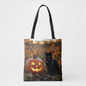 Halloween. Kat Tote Bag (Voorkant)