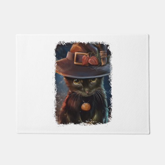Halloween Kat Tshirt Deurmat (Voorkant)