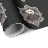 Halloween Kat, Vampier Kat Cadeaupapier (Rol Hoek)