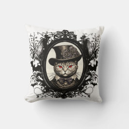 Halloween Kat, Vampier Kat, Lady Fangs Kussen