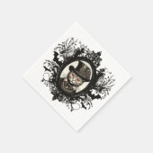 Halloween Kat, Vampier Kat, Lady Fangs Servet (Hoek)