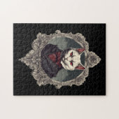 Halloween Kat, Vampier Kat Legpuzzel (Horizontaal)