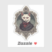 Halloween Kat, Vampier Kat Sticker (Vel)