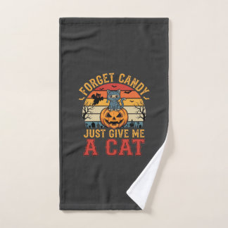 Halloween Kat Vergeet Snoep Geef Me Een Kat_1 Handdoek