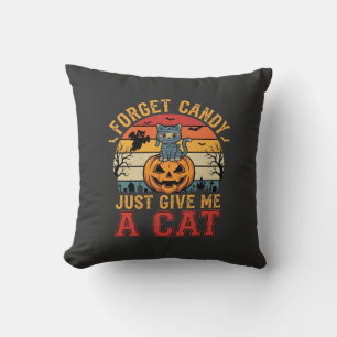 Halloween Kat Vergeet Snoep Geef Me Een Kat_1 Kussen