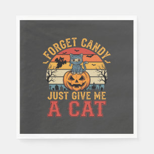 Halloween Kat Vergeet Snoep Geef Me Een Kat_1 Servet