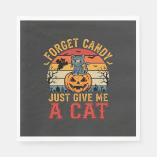 Halloween Kat Vergeet Snoep Geef Me Een Kat_1 Servet