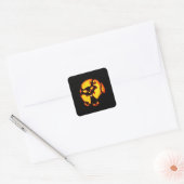 halloween kat vierkante sticker (Envelop)