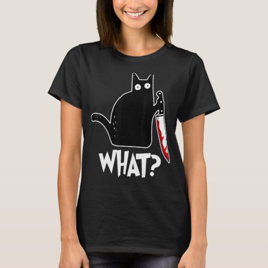 Halloween Kat wat T-shirt (Voorkant)