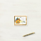 Halloween Kat Zit In Jack O Lantern Post-it® Notes (Op bureau)