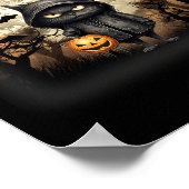 Halloween kat zwarte kat Halloween enge kat boos Poster (Hoek)