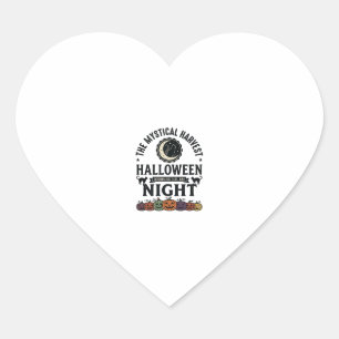 Halloween Kat Zwarte Katten Pompoenen Vintage Grap Hart Sticker