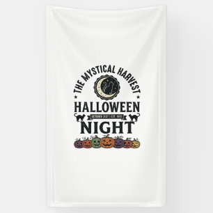 Halloween Kat Zwarte Katten Pompoenen Vintage Grap Spandoek
