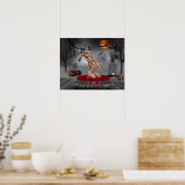 HALLOWEEN KATJESGEVECHT POSTER (Keuken)
