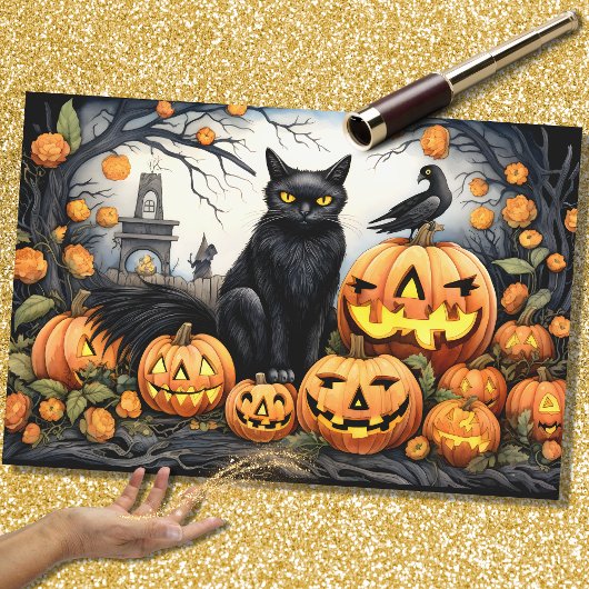 Halloween Katten 3 Decoupage Papier
