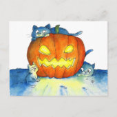 Halloween Katten  Briefkaart (Voorkant)