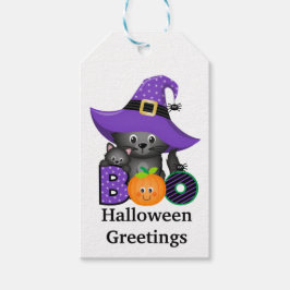 Halloween Katten Cadeaulabel