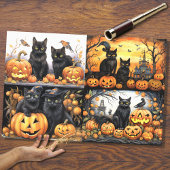 Halloween Katten Collage 1 Decoupage Papier