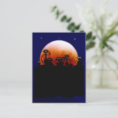 Halloween Katten en Halloween Moon Briefkaart (Staand voorkant)