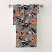  Halloween katten en pompoenen Bad Handdoek (Insitu)