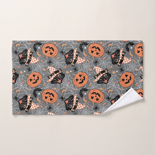  Halloween katten en pompoenen Bad Handdoek (Handdoek)
