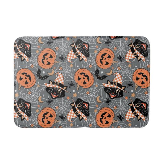  Halloween katten en pompoenen Badmat (Voorkant)