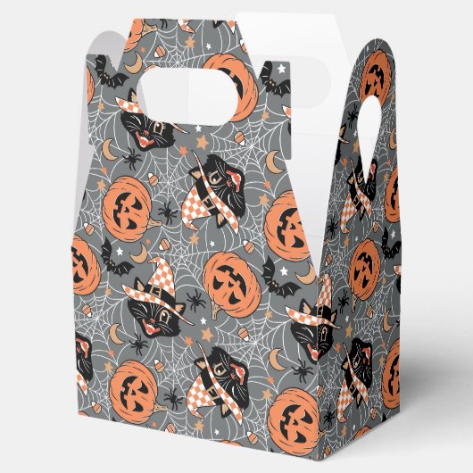  Halloween katten en pompoenen Bedankdoosjes (Geopend)
