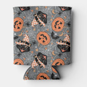  Halloween katten en pompoenen Blikjeskoeler (Voorkant)