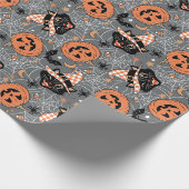 Halloween katten en pompoenen Cadeaupapier (Hoek)
